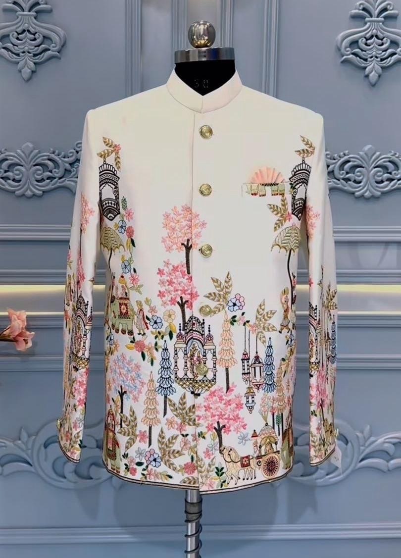 Classic Kurta Fabric in Malai Silk – Ideal for Custom Fit and Formal Ethnic Look